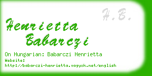 henrietta babarczi business card